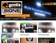 Tablet Screenshot of gorillapromos.com